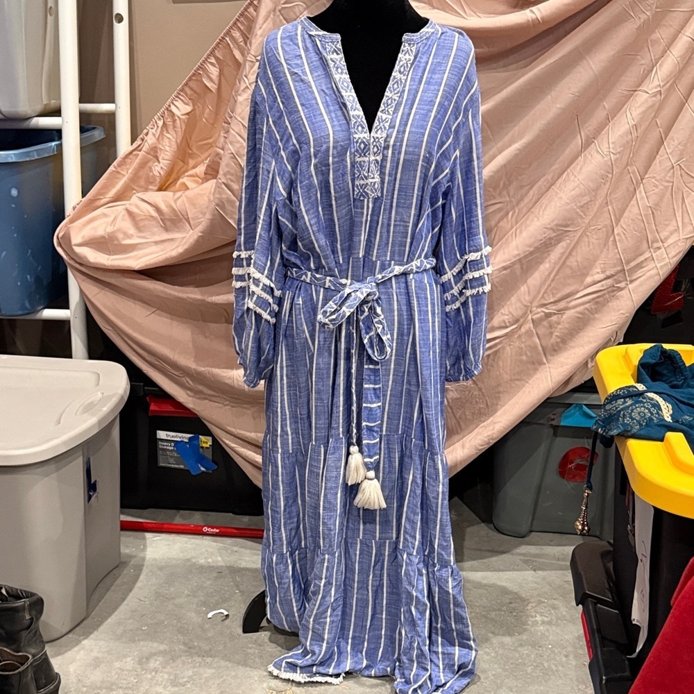 Shoshanna Blue Striped Women's Dress